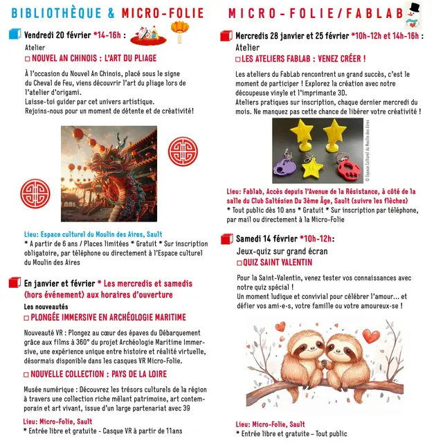 Micro-folie à Sault : Nouvel An Chinois : l'art du pliage_Sault