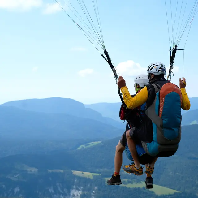 Saut en parapente bi-place