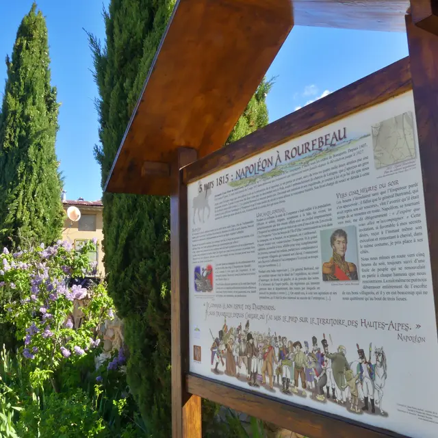 Panneau sur le passage de Napoléon le 5 mars 1815_Upaix