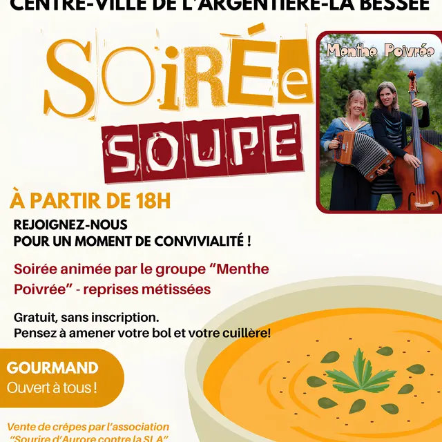 Soirée soupe et concert_L'Argentière-la-Bessée