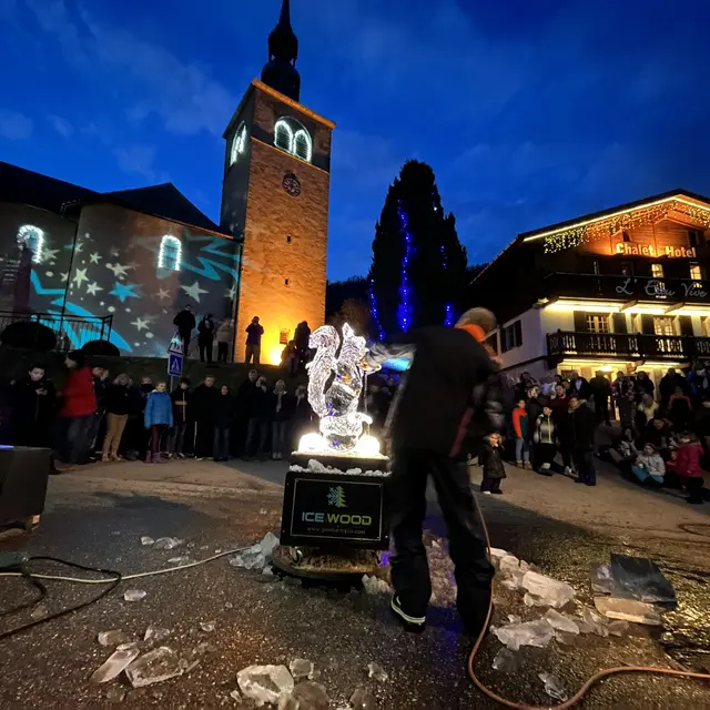 Sculpture sur glace