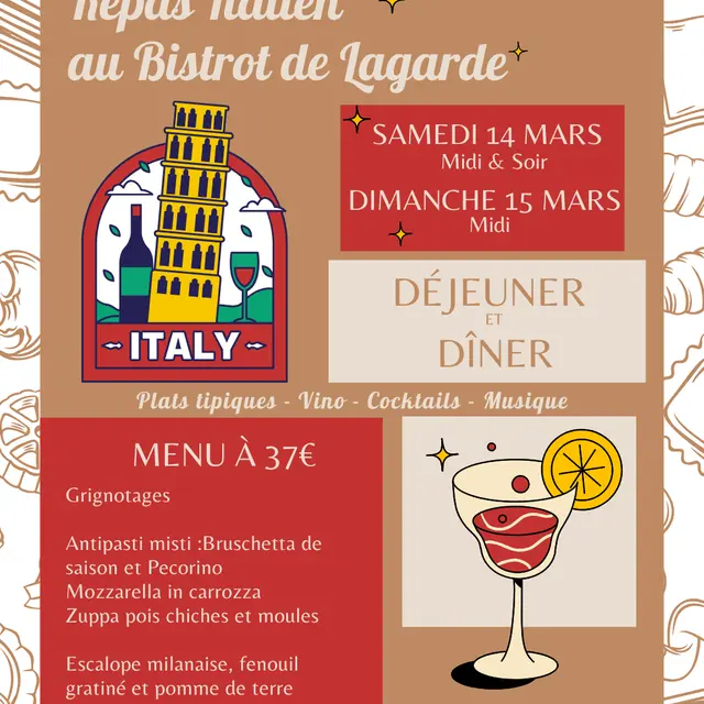 Menu italien