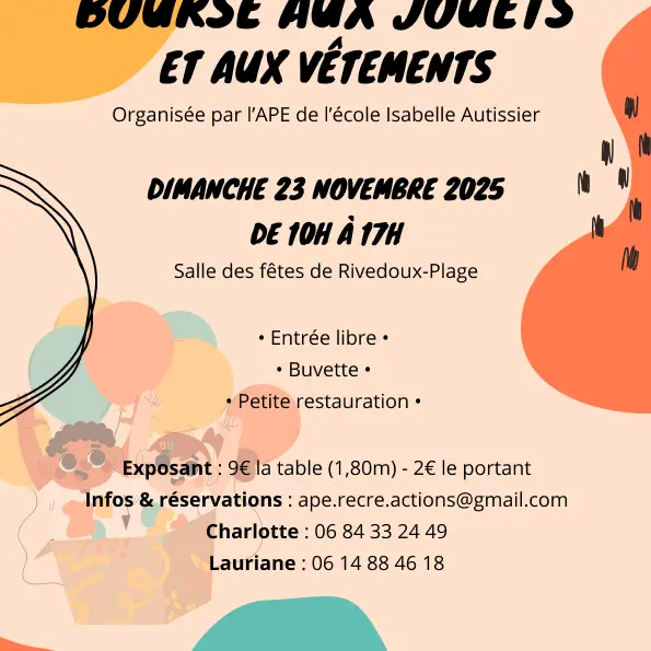 Bourse aux jouets et aux vêtements_Rivedoux-Plage