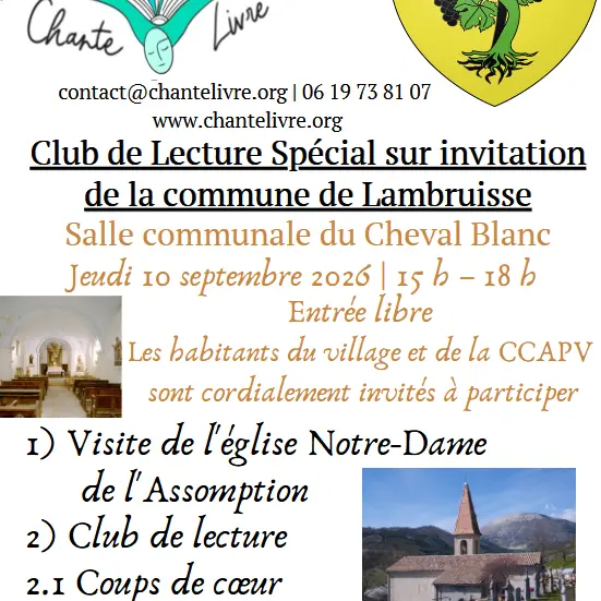 Club de lecture spécial à Lambruisse_Lambruisse