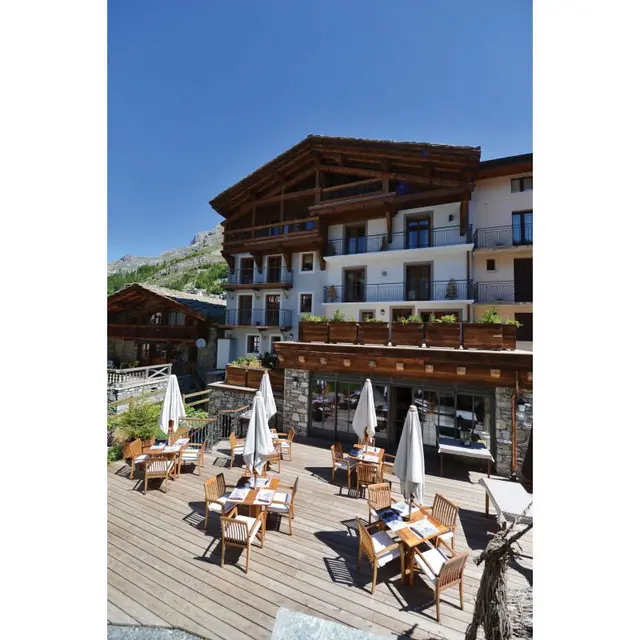 Terrasse - Maison de Famille les 5 frères Val d'Isère