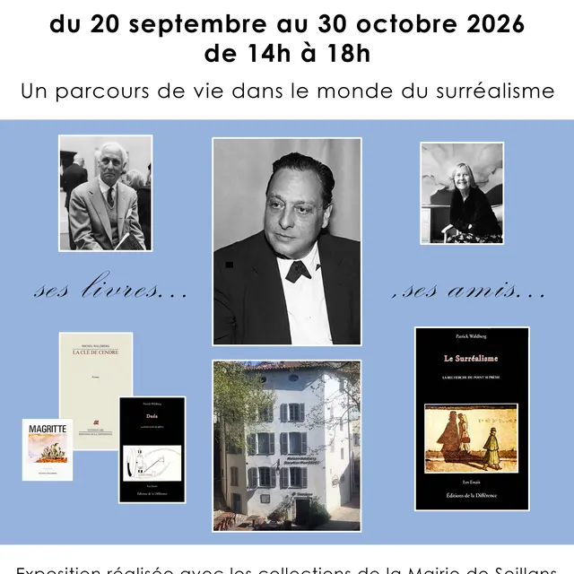 Exposition Un parcours de vie dans le monde u surréalisme Patrick Waldberg_Seillans