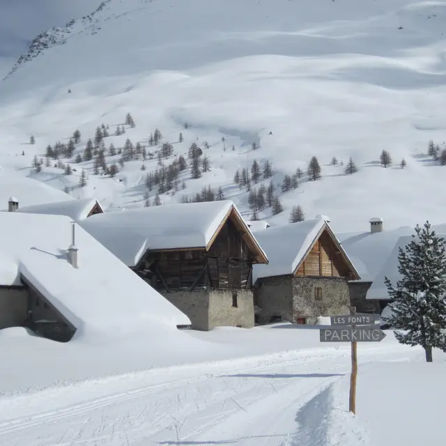 Randonnée raquettes Fonts de Cervières