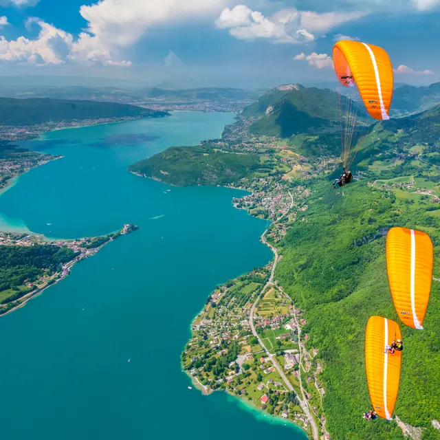 Flyeo parapente lac d'Annecy Doussard