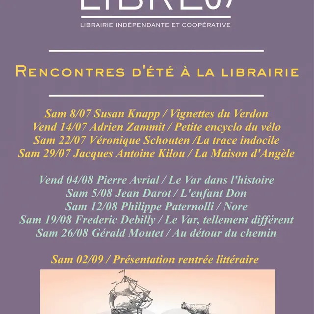Rencontres d'été à la librairie Caractères Libres