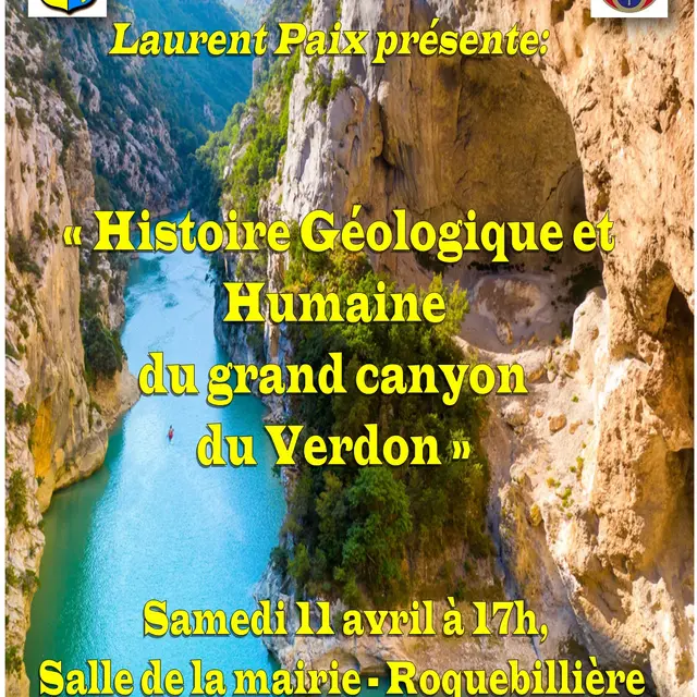 Les Samedis de l'Amont : Conférence :  Histoire géologique et humaine du grand canyon du verdon_Roquebillière