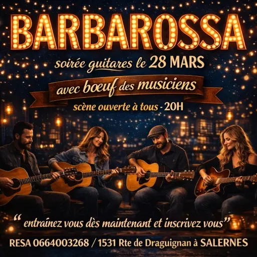 Soirée guitare avec bœuf des musiciens_Salernes