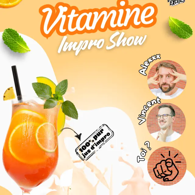 Théâtre d'impro avec Les Excités : Vitamine impro show_Chabeuil