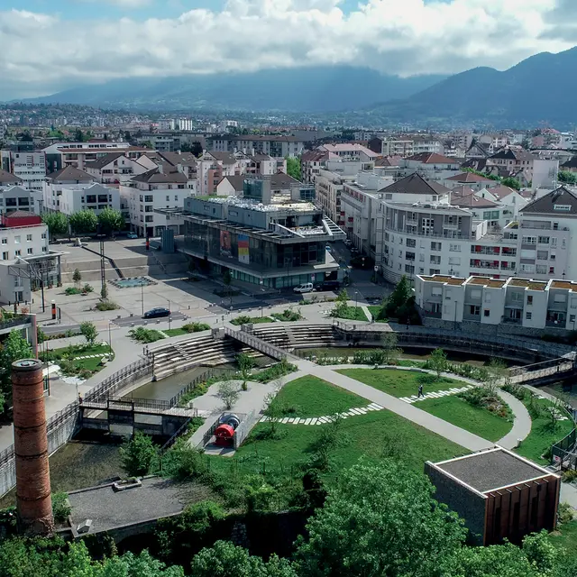 Vue de drone du quartier Chorus