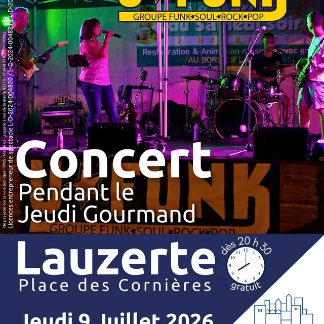 U Funk en concert lors du Jeudi Gourmand_Lauzerte