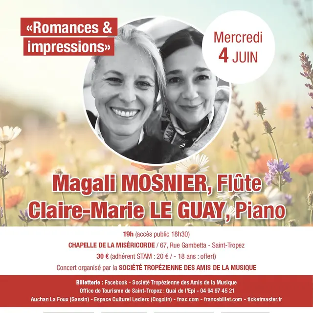 Concert - 17ème Printemps musical de Saint-Tropez - Magali MOSNIER & Claire-Marie LEGUAY_Saint-Tropez