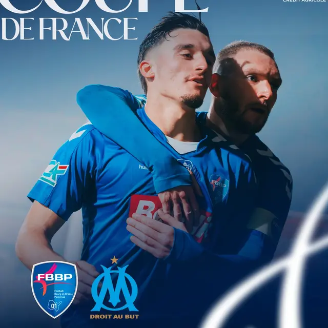 Affiche Rencontre FBBP01 contre OLYMPIQUE DE MARSEILLE