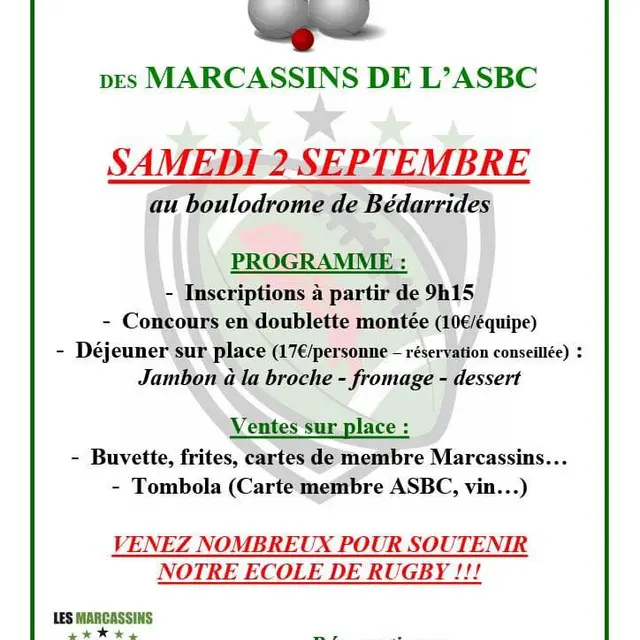 Affiche concours de prétanque