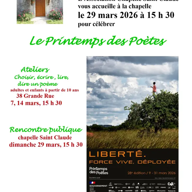 Le Printemps des Poètes à la chapelle de Cheignieu-la-Balme_Cheignieu-la-Balme