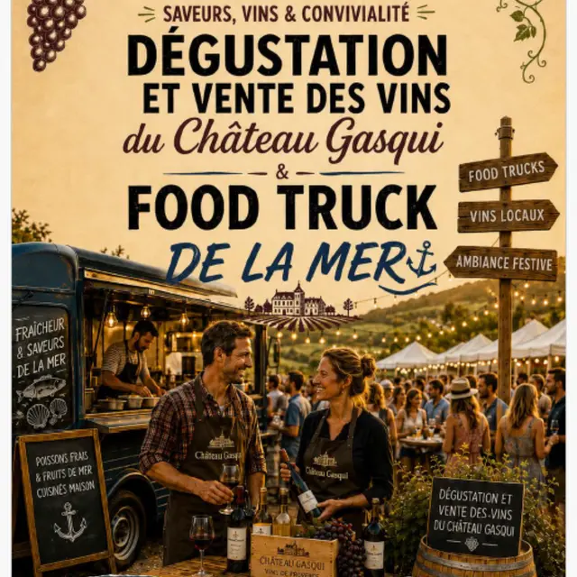 Food truck de la Mer et dégustation des vins du Château Gasqui_La Mole
