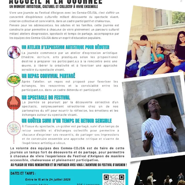 Festival d'Avignon - accueil à la journée jeunes & adultes_Avignon