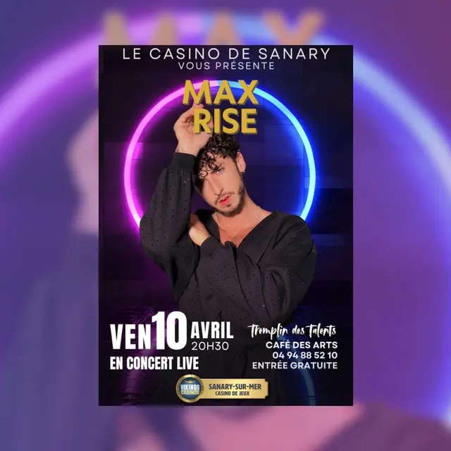 Concert Live : Max Rise_Sanary-sur-Mer