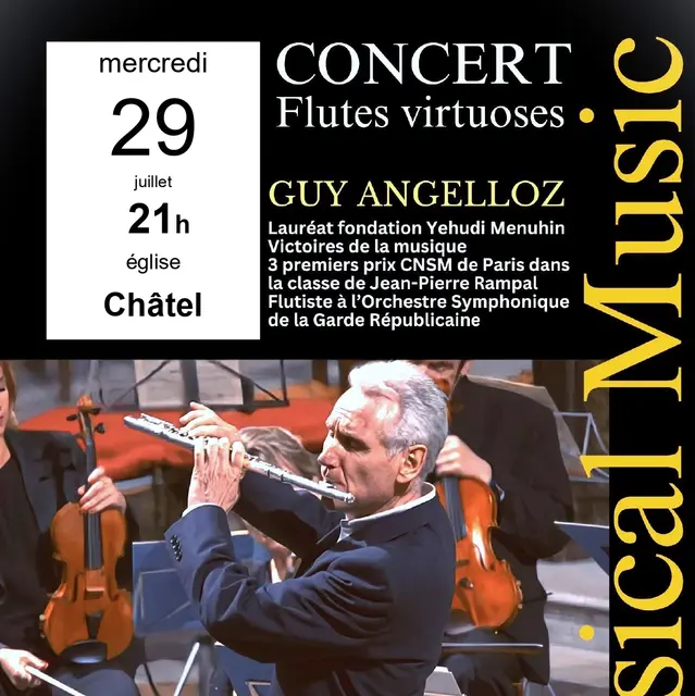Concert de flûtes virtuoses à l'église - Guy Angelloz_Châtel