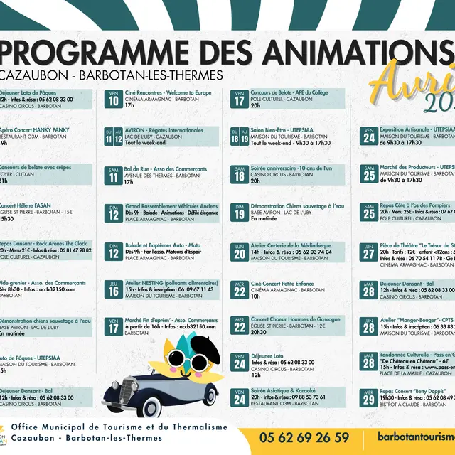 Programme Animations Cazaubon - Barbotan-les-Thermes_Cazaubon