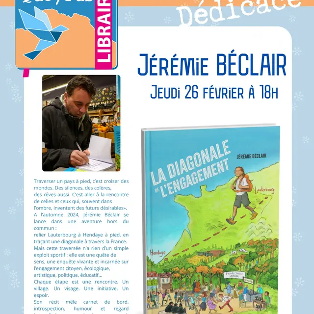 Rencontre dédicace avec Jérémie Béclair_Guillestre