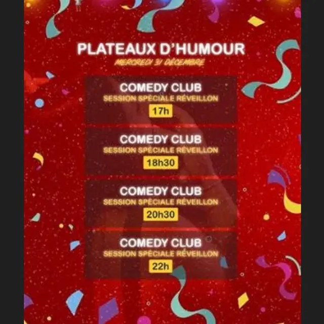 Comédie Club - Soirée jour de l'an avec un plateau d'humour_Marseille