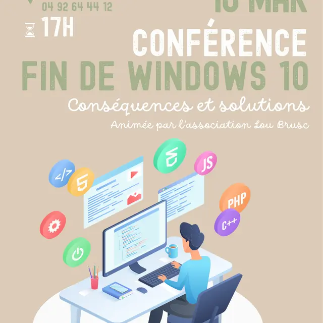 Conférence : Fin de windows 10_Château-Arnoux-Saint-Auban