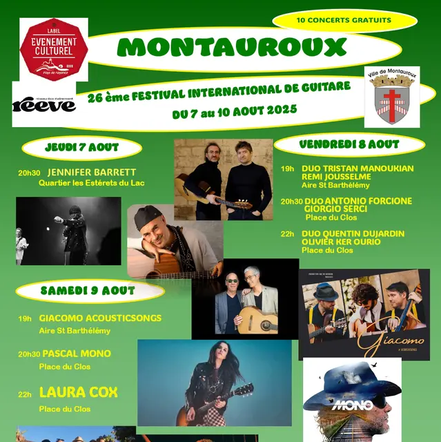 Festival international de guitare - 10 Concerts gratuits_Montauroux