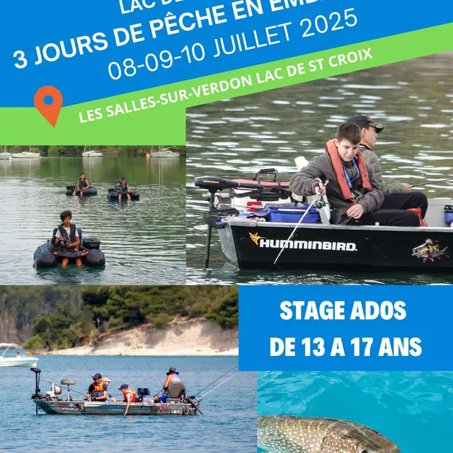 Stage de pêche en embarcation pour ado_Les Salles-sur-Verdon
