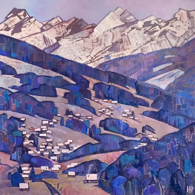 Atelier peindre un paysage à l'huile avec Natasha Bakovic_Les Carroz-d'Arâches