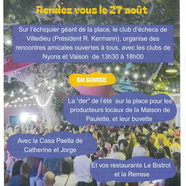 Quand vient la fin de l’été à Villedieu...La fête continue_Villedieu