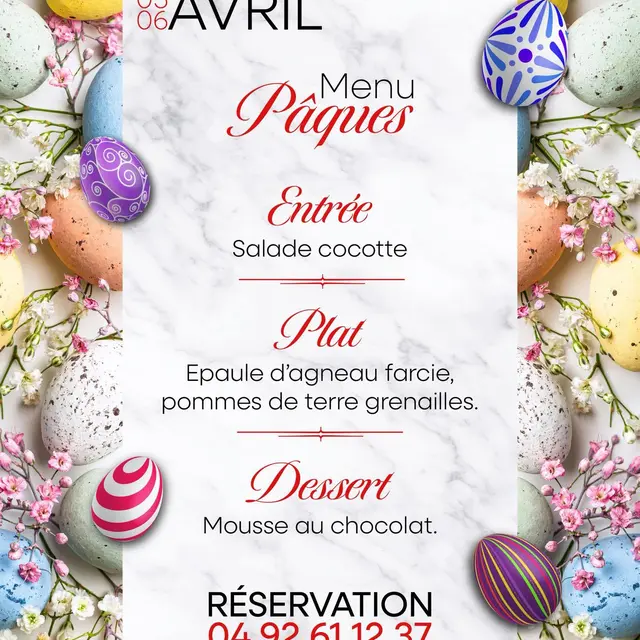 Menu de Pâques au Prim'Ose_Sisteron