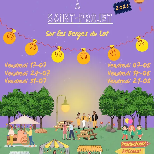 Marché nocturne hebdomadaire à Cassaniouze