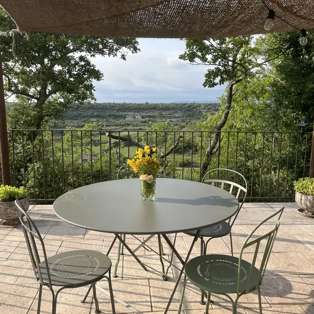 La vue de la terrasse