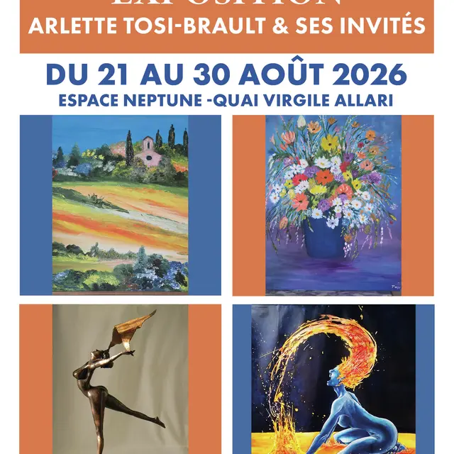 Exposition de peinture par Arlette Tosi-Brault et ses invités Patrick Poupeau et Marylin Gautier_Saint-Jean-Cap-Ferrat