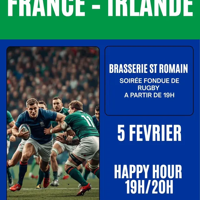 Soirée fondu de rugby à la Brasserie Saint Romain_Saint-Romain-en-Viennois