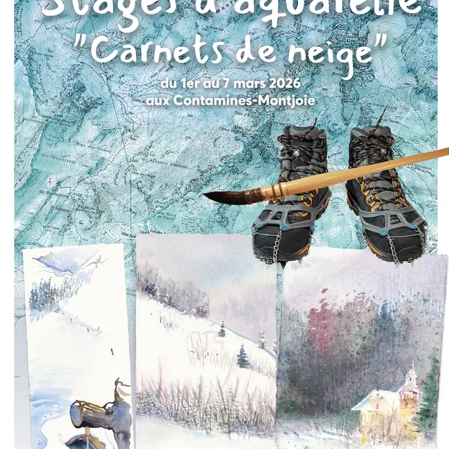 Stages d'aquarelle : Carnets de neige_Les Contamines-Montjoie