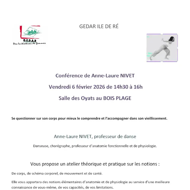 Conférence de Anne-Laure Nivet_Le Bois-Plage-en-Ré