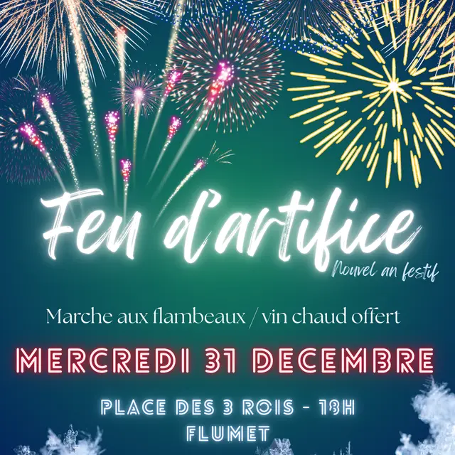 Nouvel an festif avec feu d'artifice_Flumet