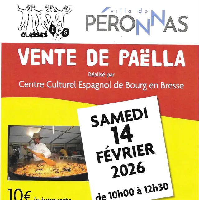 Affiche vente de paëlla