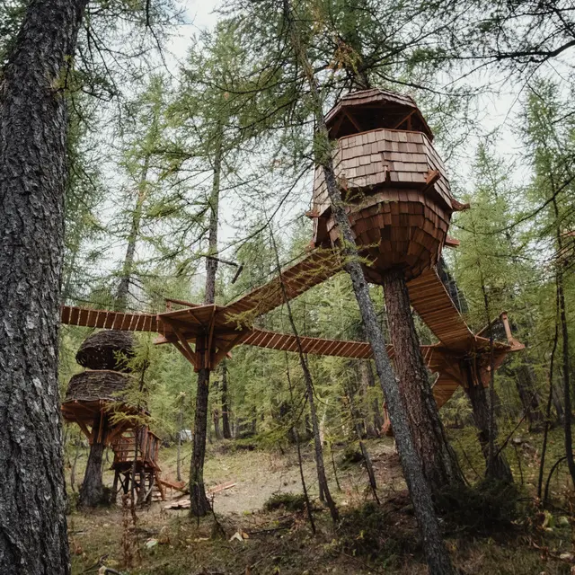 Cabane dans les bois automne - Village Perdu