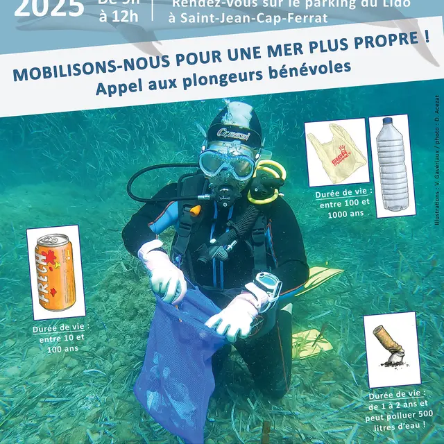 Opération de nettoyage des fonds marins avec SOS Grand Bleu_Saint-Jean-Cap-Ferrat