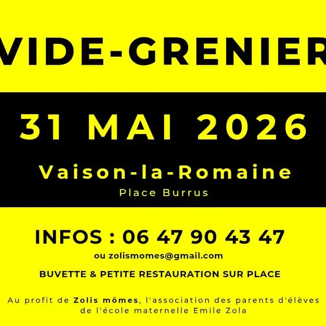 Vide grenier de l'APE Zolis Mômes_Vaison-la-Romaine