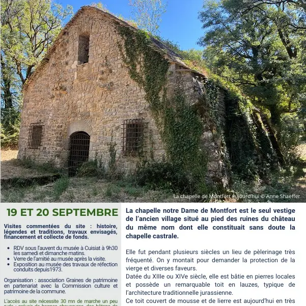 Journée Européenne du Patrimoine - Visite de la Chapelle de Montfort_Val-Revermont