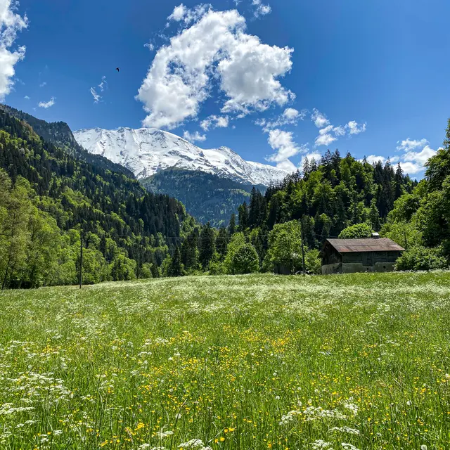 Le sentier du Val Montjoie, de Saint-Gervais aux Contamines