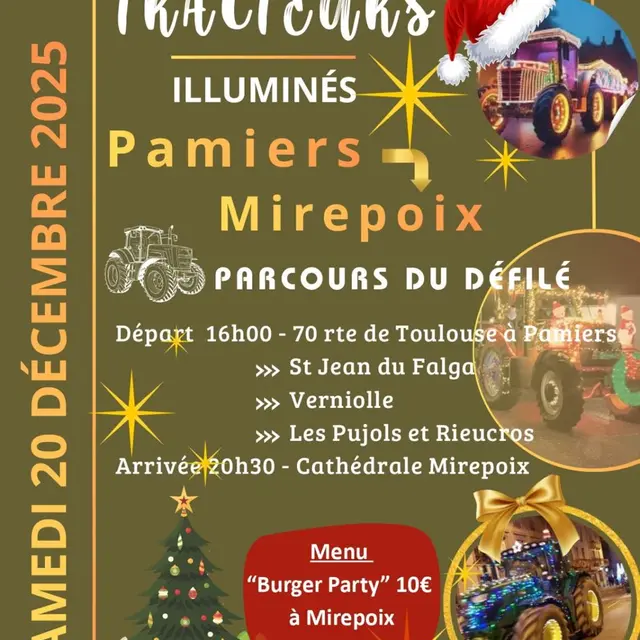Défilé de tracteurs illuminés_Mirepoix