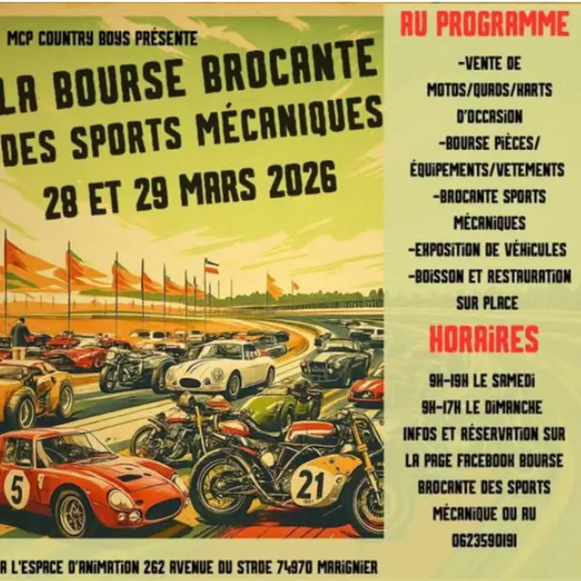 Bourse Brocante des sports mécaniques_Marignier
